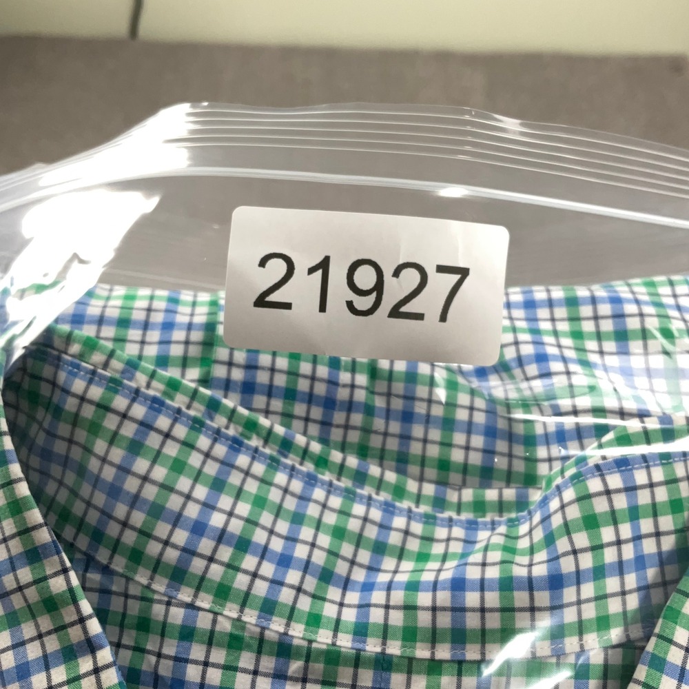 Ralph Lauren Shirt Men XLarge Blue Green Plaid Check Button Down Stretch Cotton - Picture 9 of 9